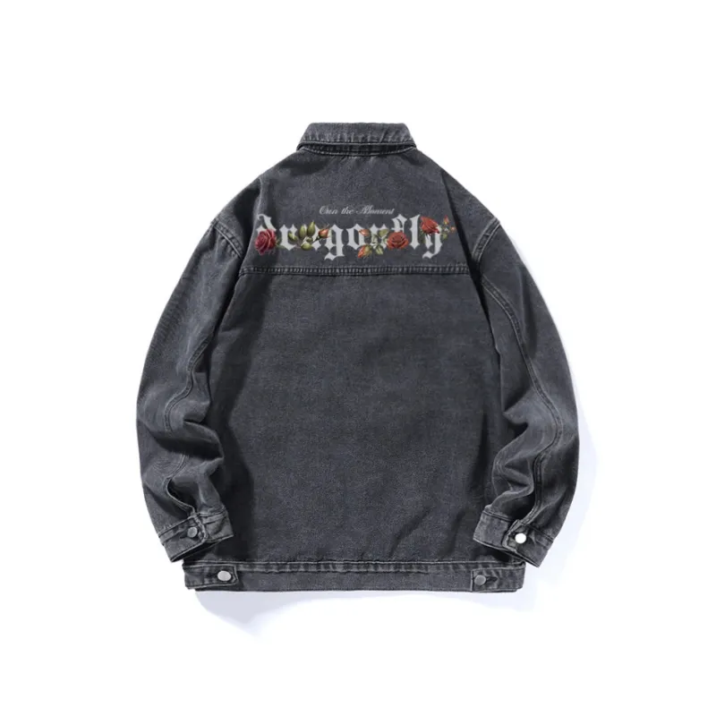 RED DRAGONFLY Denim Jacket Unisex Black-8