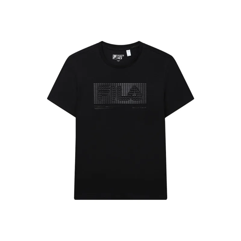FILA Set in Sleeve T Shirt Men's Jet Black-0