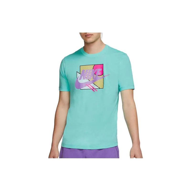 Nike T Shirts Men Turquoise-0