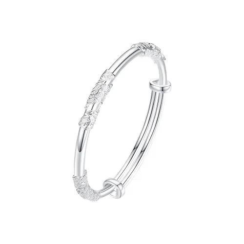 JINLUWANG 999 Fine Silver Sterling Silver Bracelets Women's