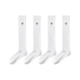 [4 Pack, Slimming Calf Stack]4 Pairs White