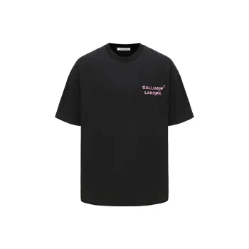 GALLIANO LANDOR SS21 Straight Elbow-Length Sleeved T-Shirt Unisex Black