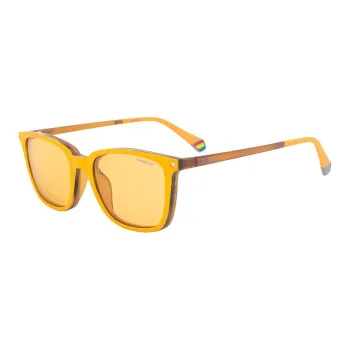Polaroid Injection Molded Square Sunglasses Unisex Yellow