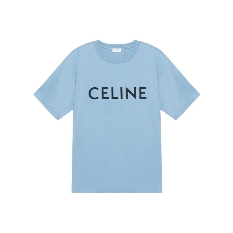 CELINE T Shirts Men Blue-0