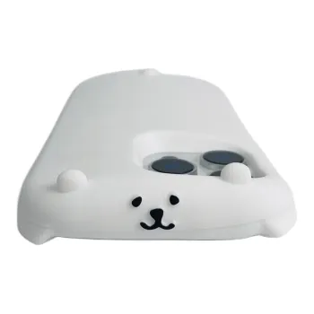 Sopi Silicone Material White Tarepanda Joke Bear Phone Cases Compatible With IPhone 16/15 Pro Max/Apple 13/14 Pro/Max