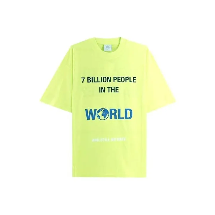 Vetements T-Shirts Men Yellow-0