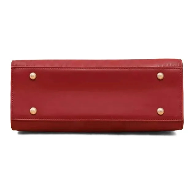 CLEVER& KETCH PU Handbag Tote Shoulder Bag Crossbody Bag Regular Women's Red/Black-4