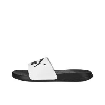 PUMA Popcat 20 EVA Slip Resistant Abrasion Resistant Slide Slippers Unisex White Black