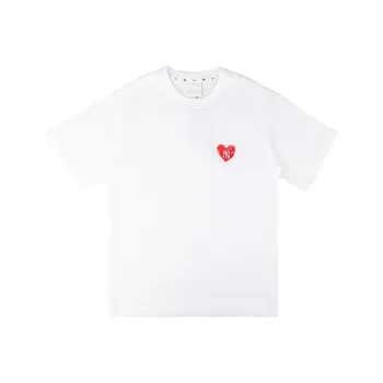 MLB Heart Overfit Straight T Shirt Unisex White