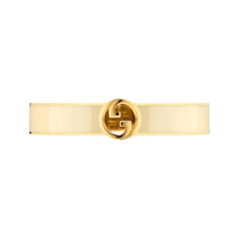 GUCCI Enamel Metal Bangles Women's Gold-0