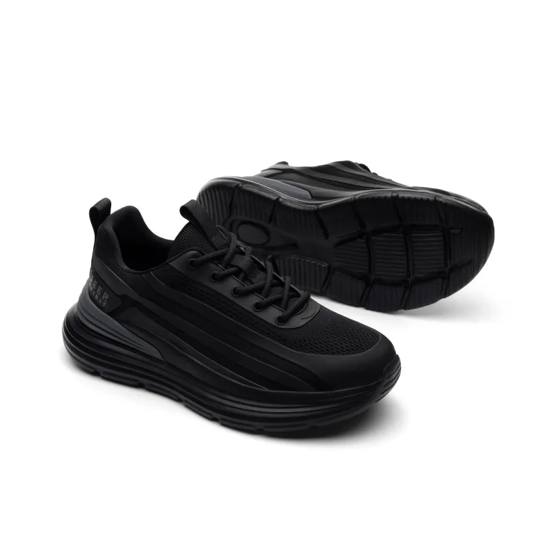 JEEP SPIRIT Chunky Sneakers Men Low Top Warrior Black-3