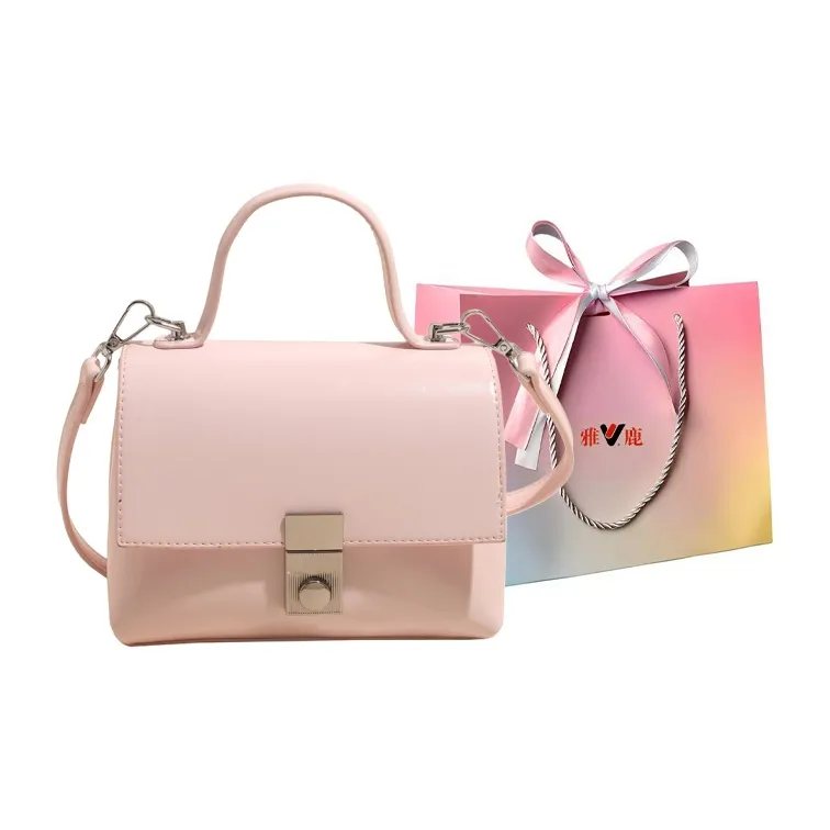 Yalu PU Handbag, Shoulder Bag, Crossbody Bag Regular Women's Black/Light Pink/White/Light Yellow-6
