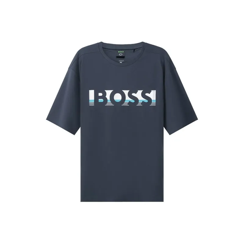 HUGO BOSS Short Sleeved T Shirts Men's Blue-0