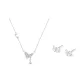 Necklace Stud Earrings Clothing Sets[S999 Fine Silver]