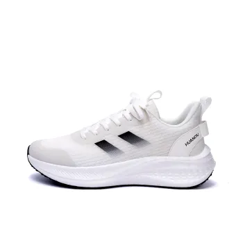 HUANQIU Anti Slip And Wear Resistant Height Increasing Low Top Casual Running Shoes Men's White