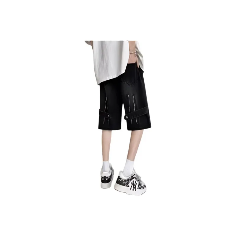 PAINT STAIN Denim Shorts Men-12