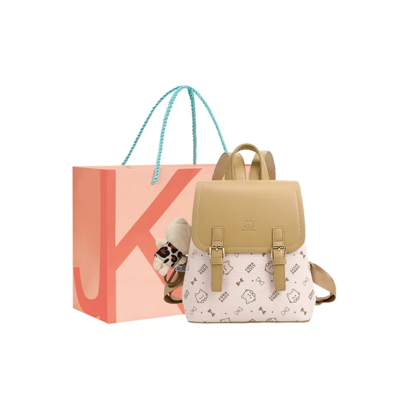 JANE KLAIN Synthetic Leather Backpack Regular Women's Cherry Blossom Pink/Apricot/Pink-5