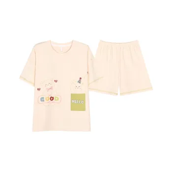 CHUDUAN Pajama Set Women's Apricot