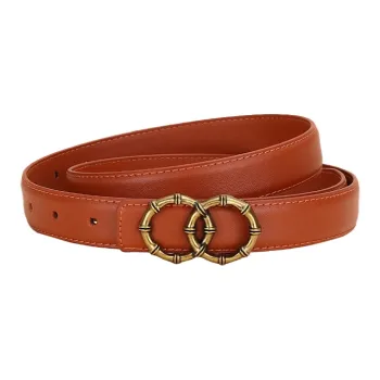 Lanza Cow Split Leather Belts Women's Width 2.4CM