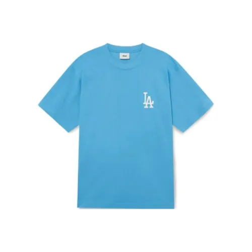 MLB SS23 Drop Shoulder Sleeve T Shirt Unisex Light Blue
