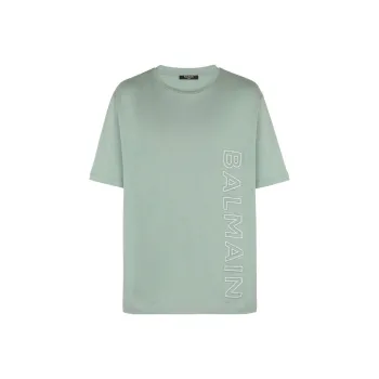 BALMAIN Logo Embossed Crewneck T Shirt