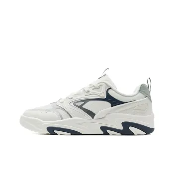 XTEP Undercurrent Breathable, Slip Resistant, Lightweight Low Top Skateboard Shoes Men's Sail White Blue