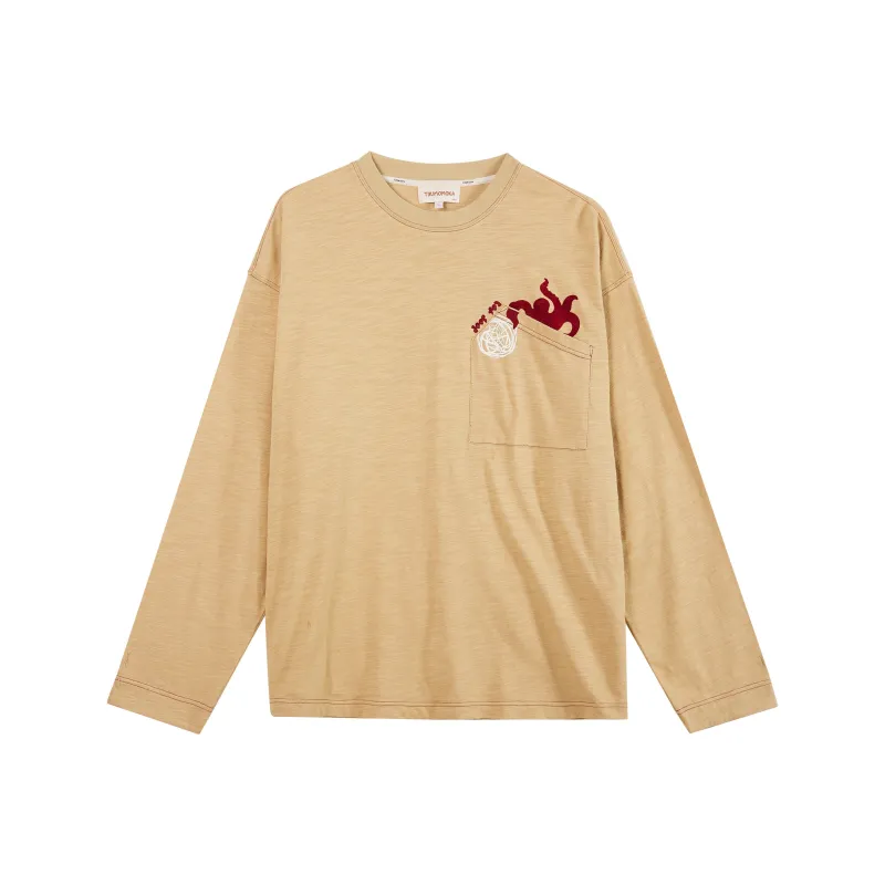 TIKIMOMOKA Straight Long Sleeved T Shirt Unisex-7