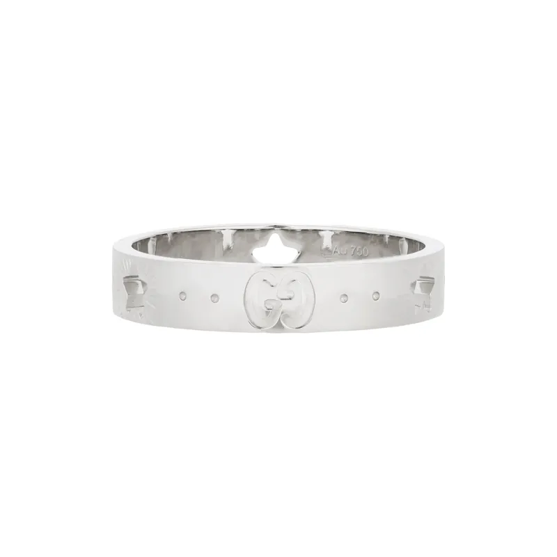 GUCCI 18K White Gold Rings Unisex-1