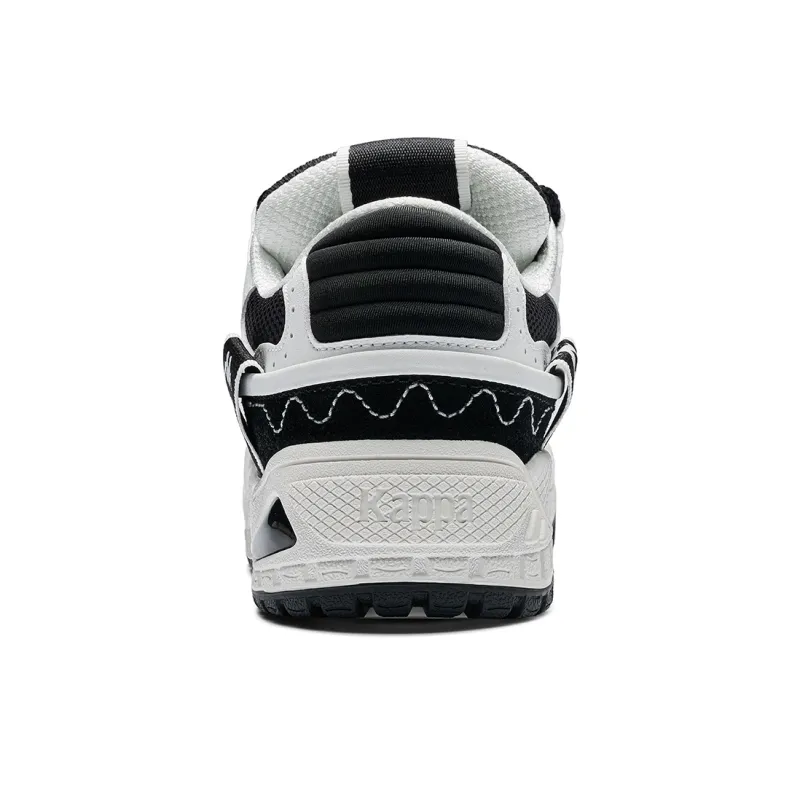 Kappa Anti-Slip Wear-Resistant Low-Top Skateboard Shoes Unisex White Black-4