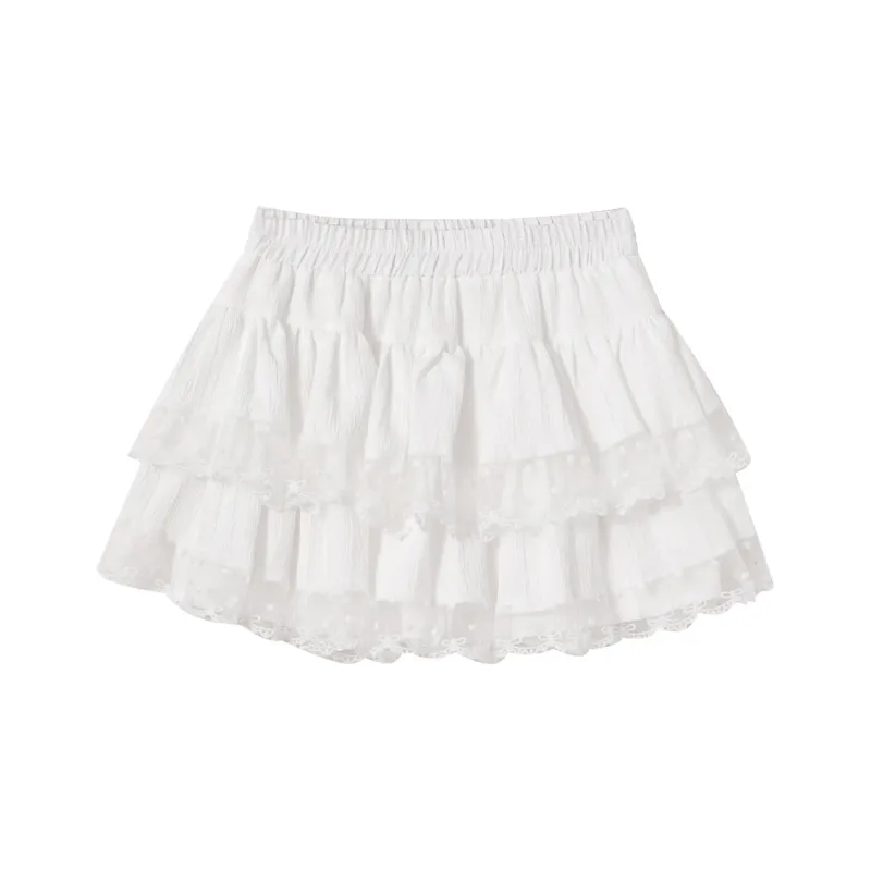 WESTLINK Casual Short Skirts Women's White-1