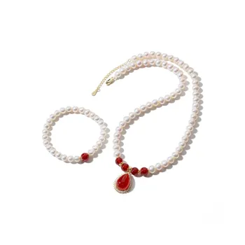 Yarondi Pearl Necklaces Women's