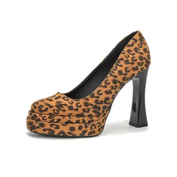 Dunnu High Heels Women's Leopard Print
