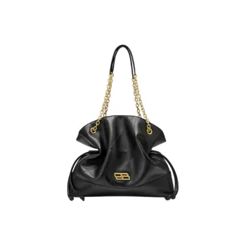 JOSINY Synthetic Leather Shoulder Bag Large Size Women's Black/Brown