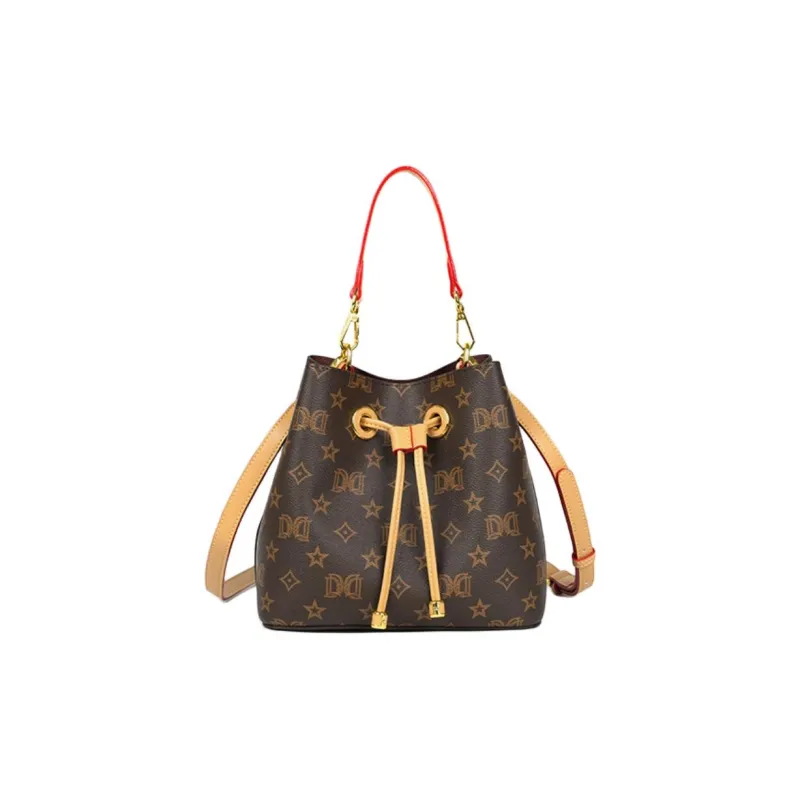 DAPHNE PVC Bucket Bag Handbag Regular Women's Pink/Coffee-5