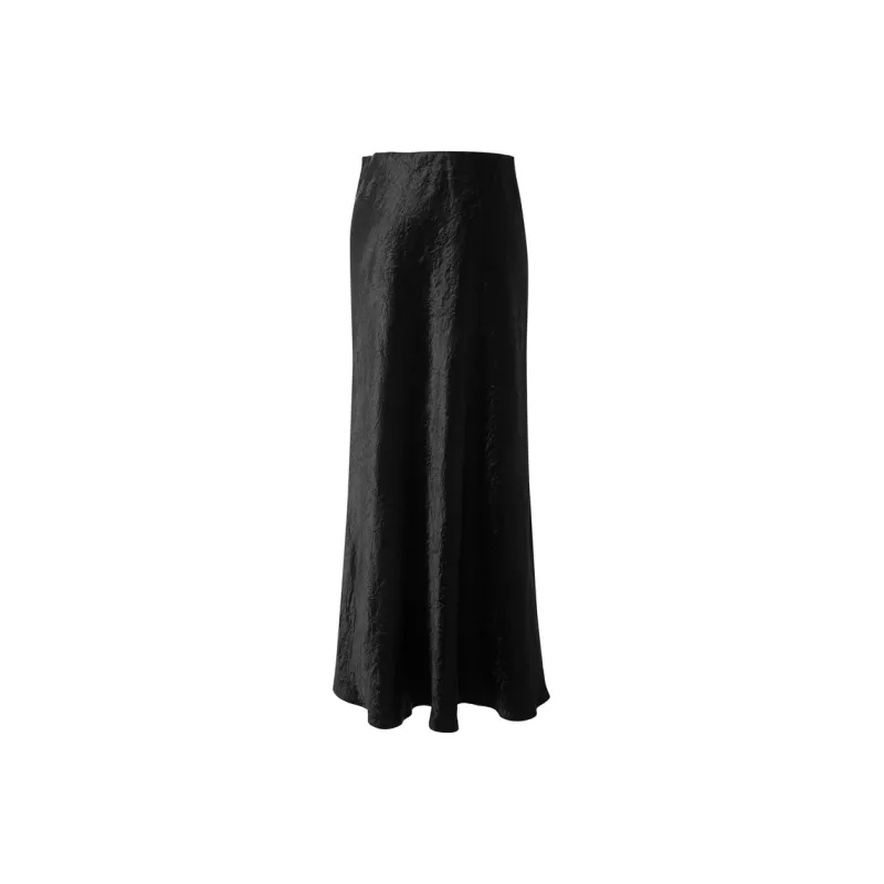 3COLOUR Casual Long Skirt Women's Classic Black-1