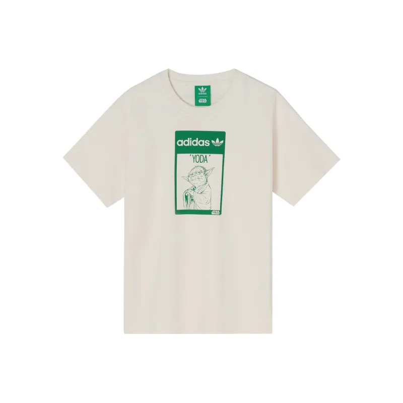 Adidas Originals Drop Shoulder Sleeve T Shirt Unisex Ecru-0