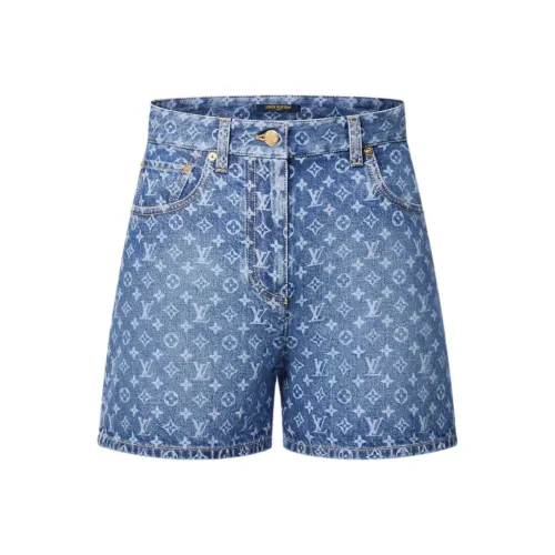 LOUIS VUITTON SS25 Denim Shorts Women's Blue