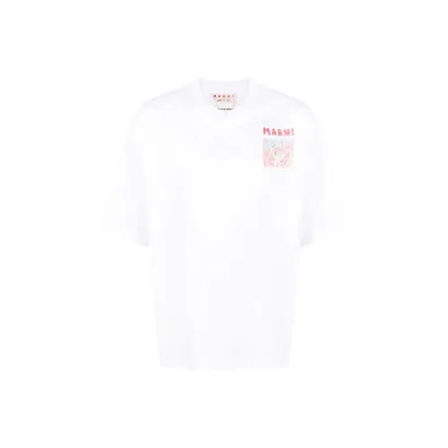 MARNI Chest Logo print Detail T shirt