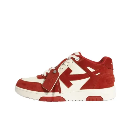 OFF WHITE Out Of Office Low Top Skateboard Shoes Men's Red