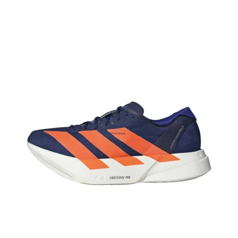 Adidas Adizero Adios Pro 4 Cushioning Low Top Running Shoes Men's Blue Orange-0