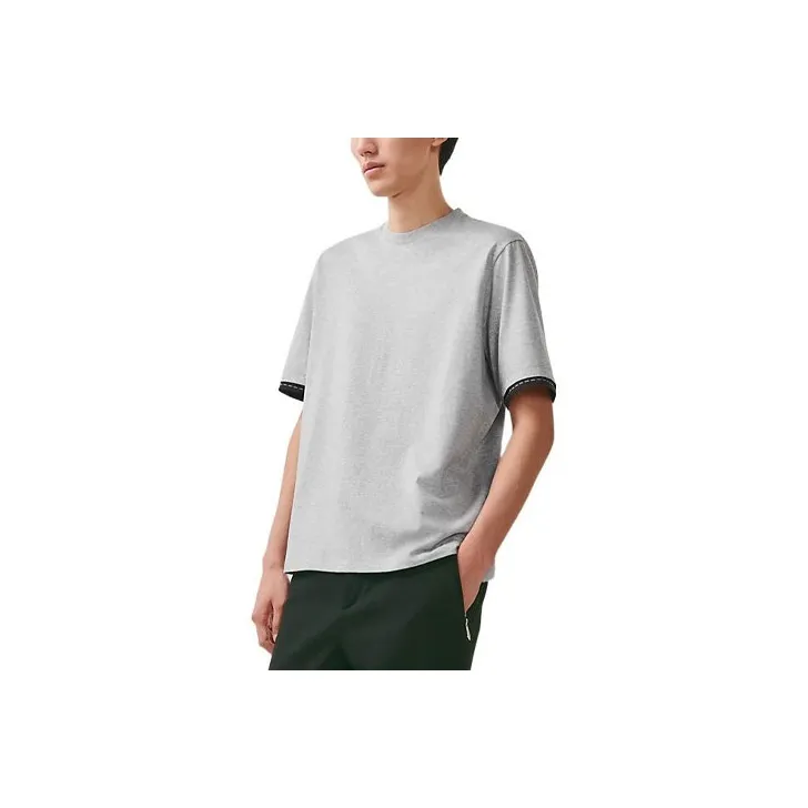 HERMES T Shirts Men Gray-0