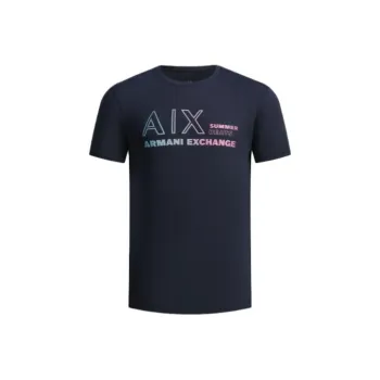 ARMANI EXCHANGE SS23 T Shirt Men's Navy Blue