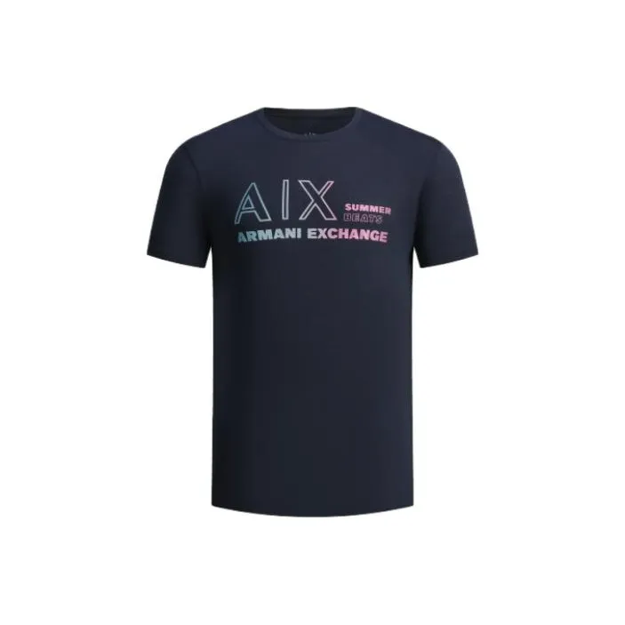 ARMANI EXCHANGE SS23 T Shirt Men's Navy Blue-0