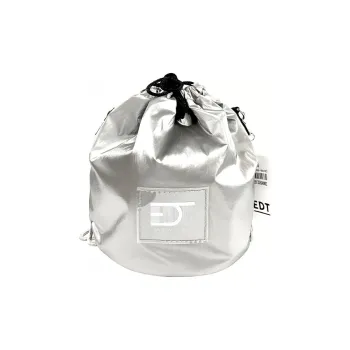 EDT Woolen Drawstring Bucket Bag Shoulder Bag Crossbody Bag Handbag Small Size Unisex Silver