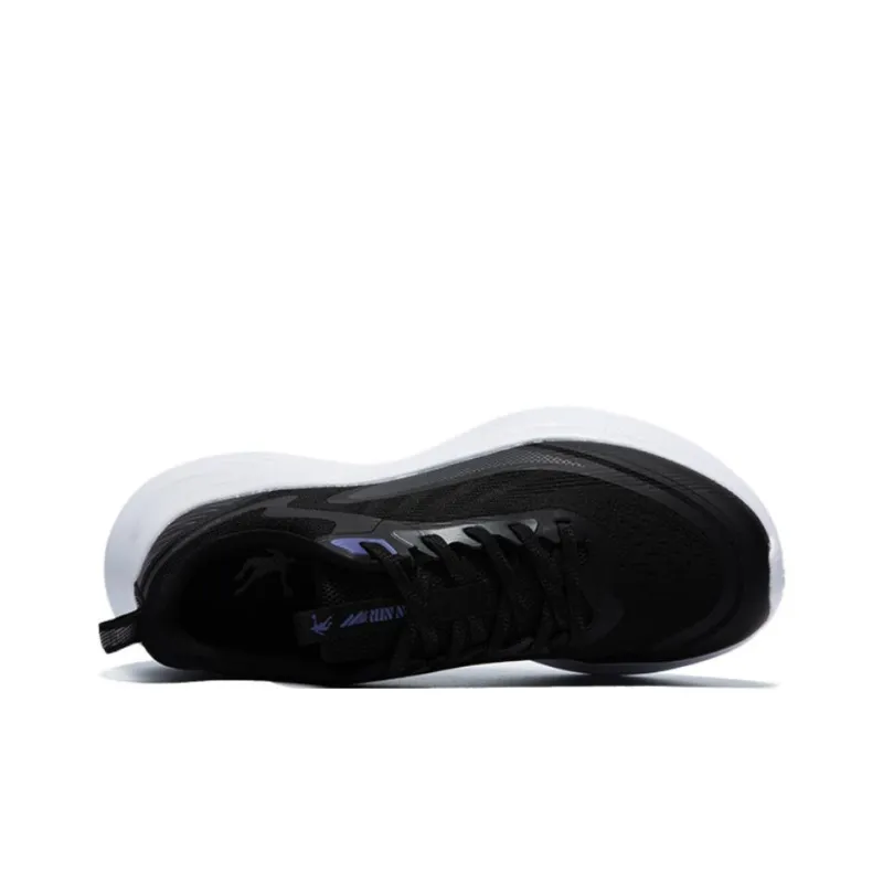 QIAODAN Cushioned Wear Resistant Breathable Low Top Casual Running Shoes Women's Black-2
