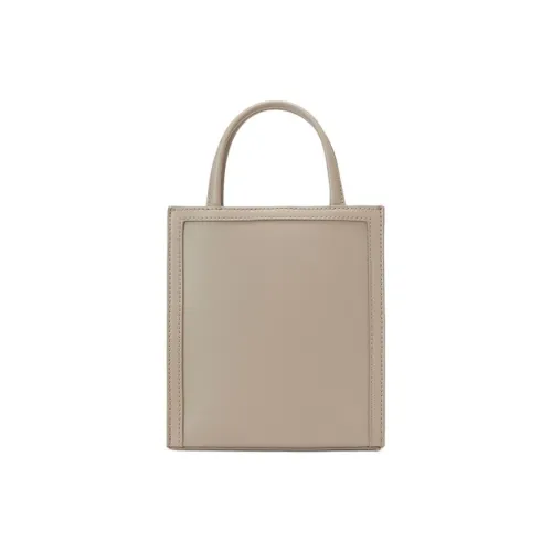 CHARLES&KEITH Synthetic Leather Tote Bag, Shopping Bag, Shoulder Bag, Crossbody Bag, Handbag Small Size Women's Taupe