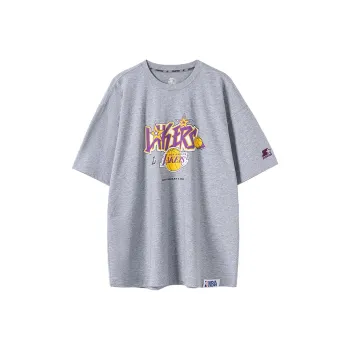 STARTER x NBA T Shirt Unisex Light Gray