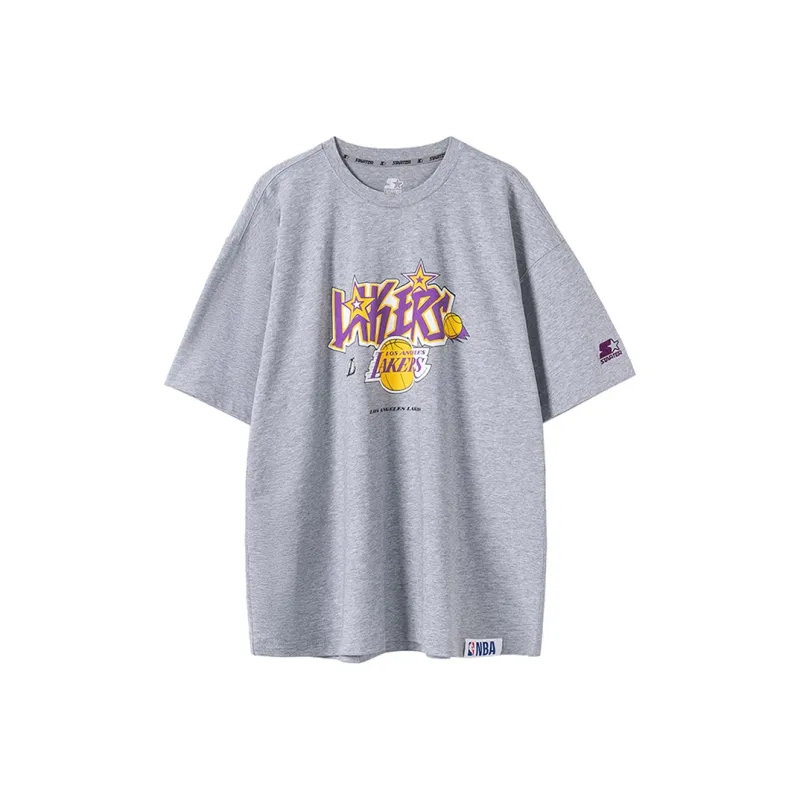 STARTER x NBA T Shirt Unisex Light Gray-0