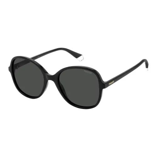 Polaroid Plastic Irregular Shape Sunglasses Women's Black