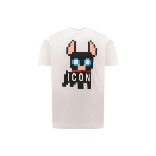 DSQUARED 2 Icon Pixel Printed Crewneck T Shirt